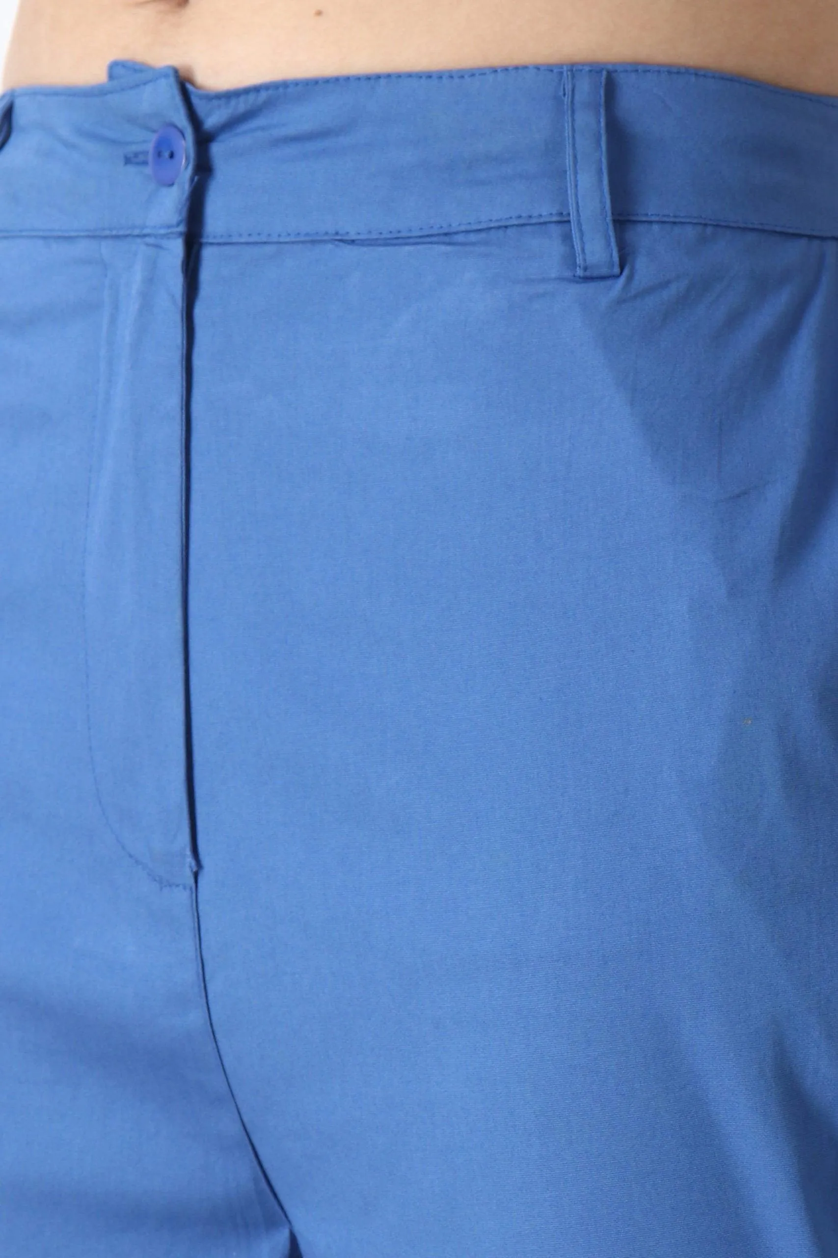 Solid Formal Pants with Ankle Buttons