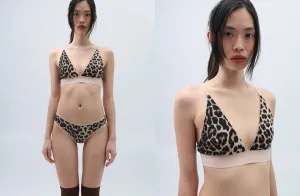 Spring Leopard Triangle Bra
