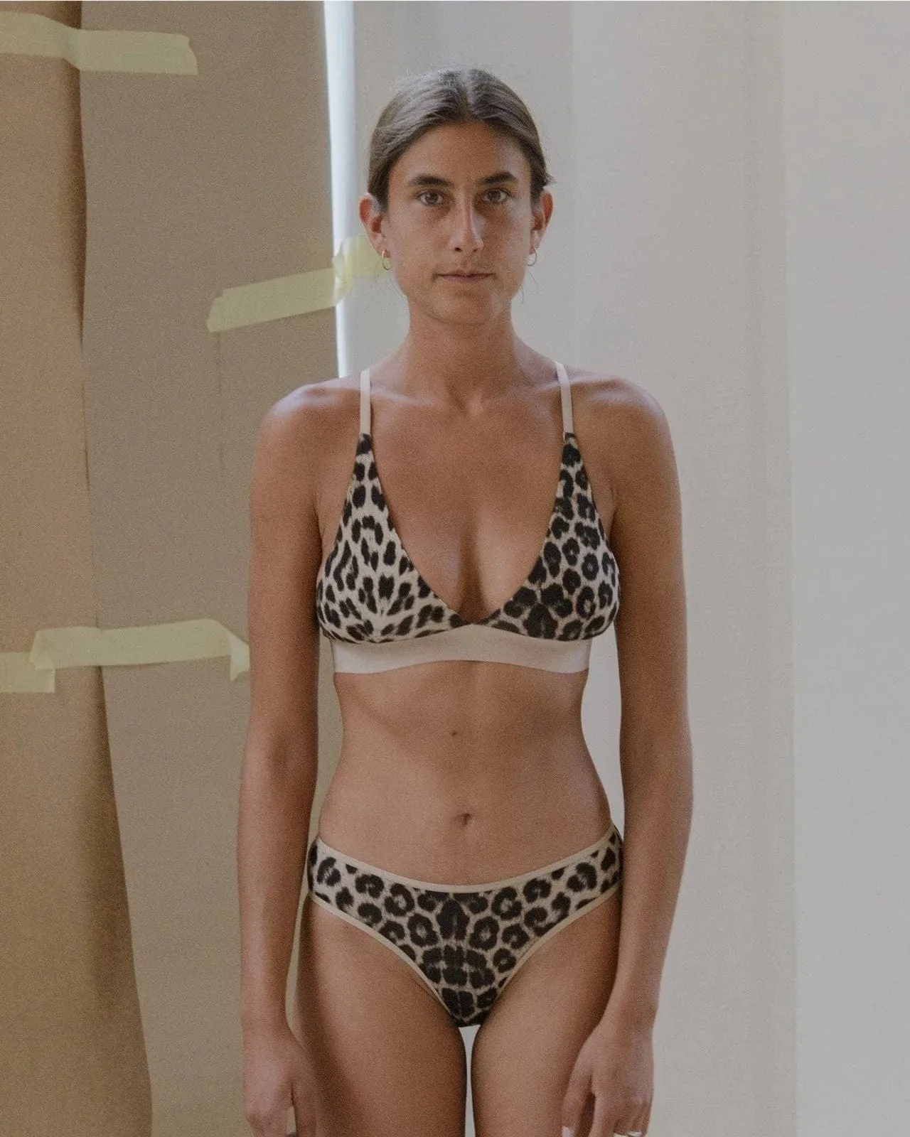 Spring Leopard Triangle Bra