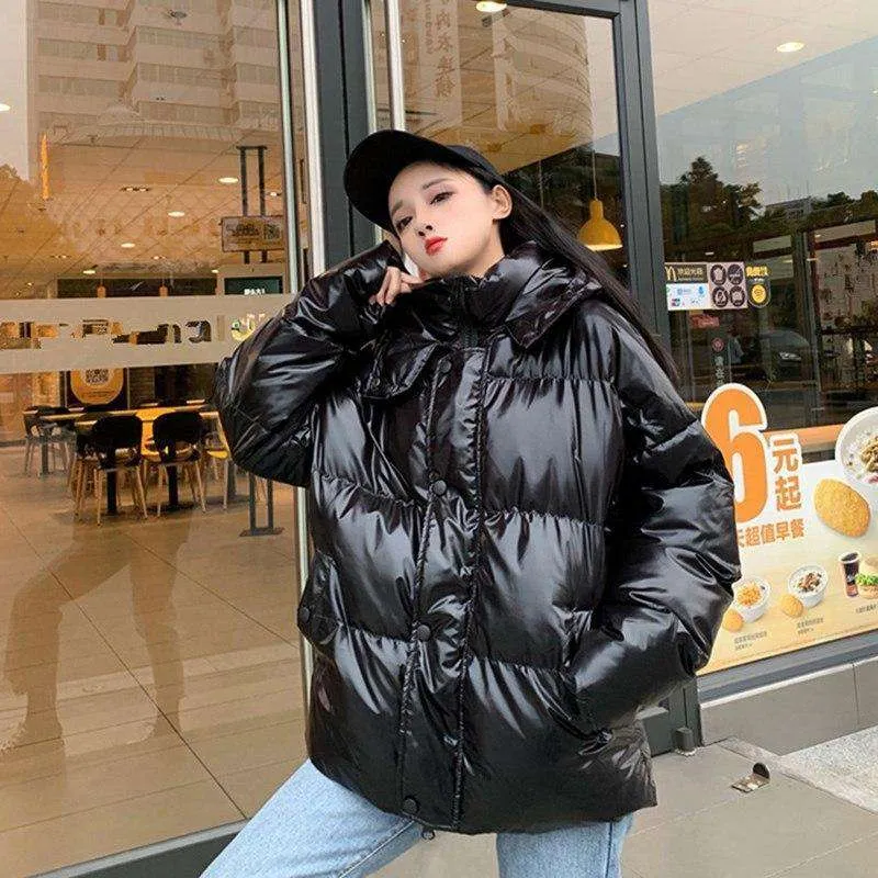 Streetwear Shiny Oversize Winter Jacke