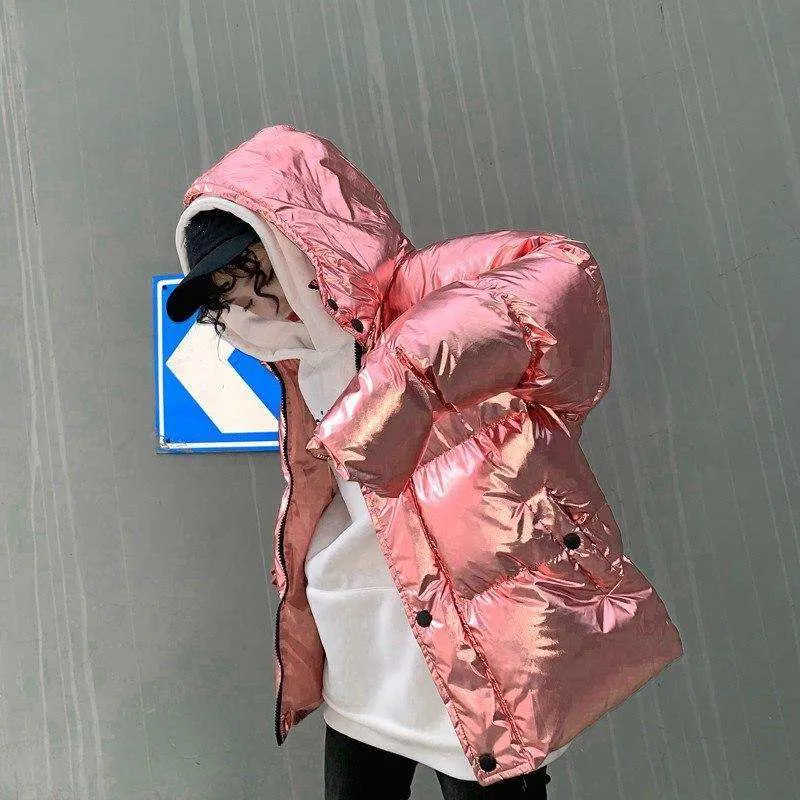 Streetwear Shiny Oversize Winter Jacke