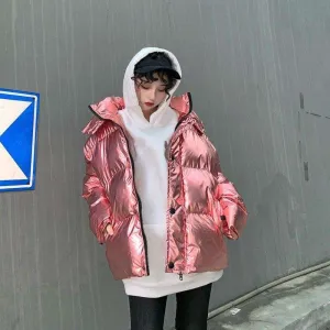 Streetwear Shiny Oversize Winter Jacke
