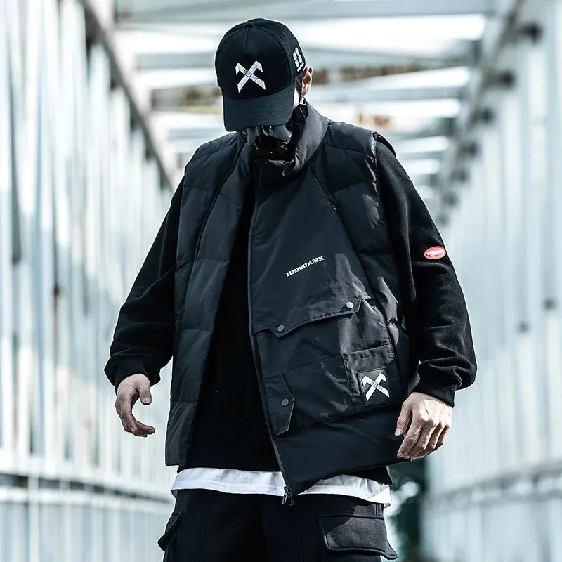 Techwear "Shifted Zip" Vest