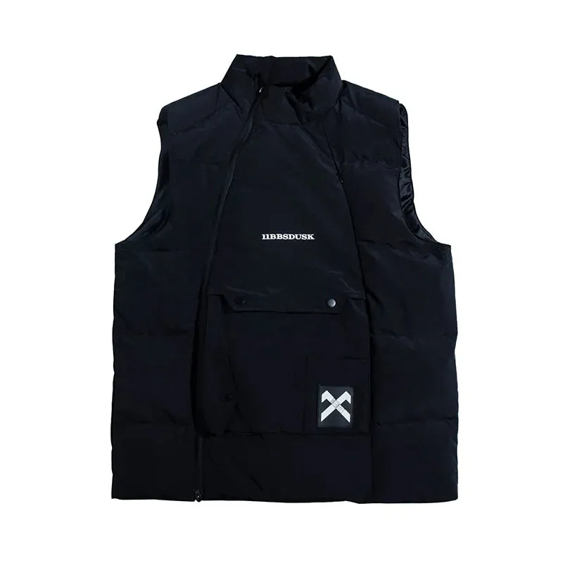 Techwear "Shifted Zip" Vest