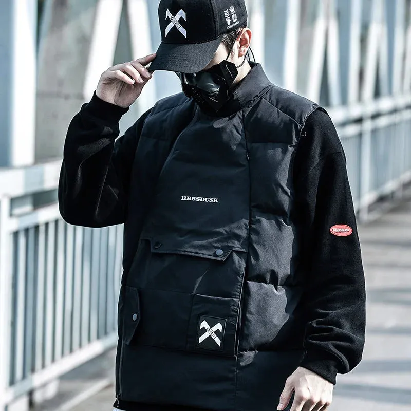 Techwear "Shifted Zip" Vest
