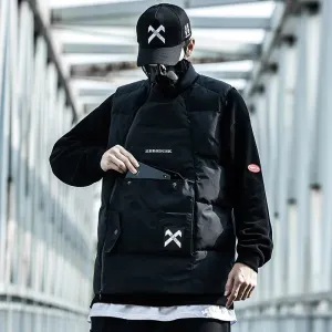 Techwear "Shifted Zip" Vest