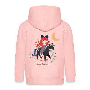 Veste à capuche Premium Enfant "Sorcière et licorne"