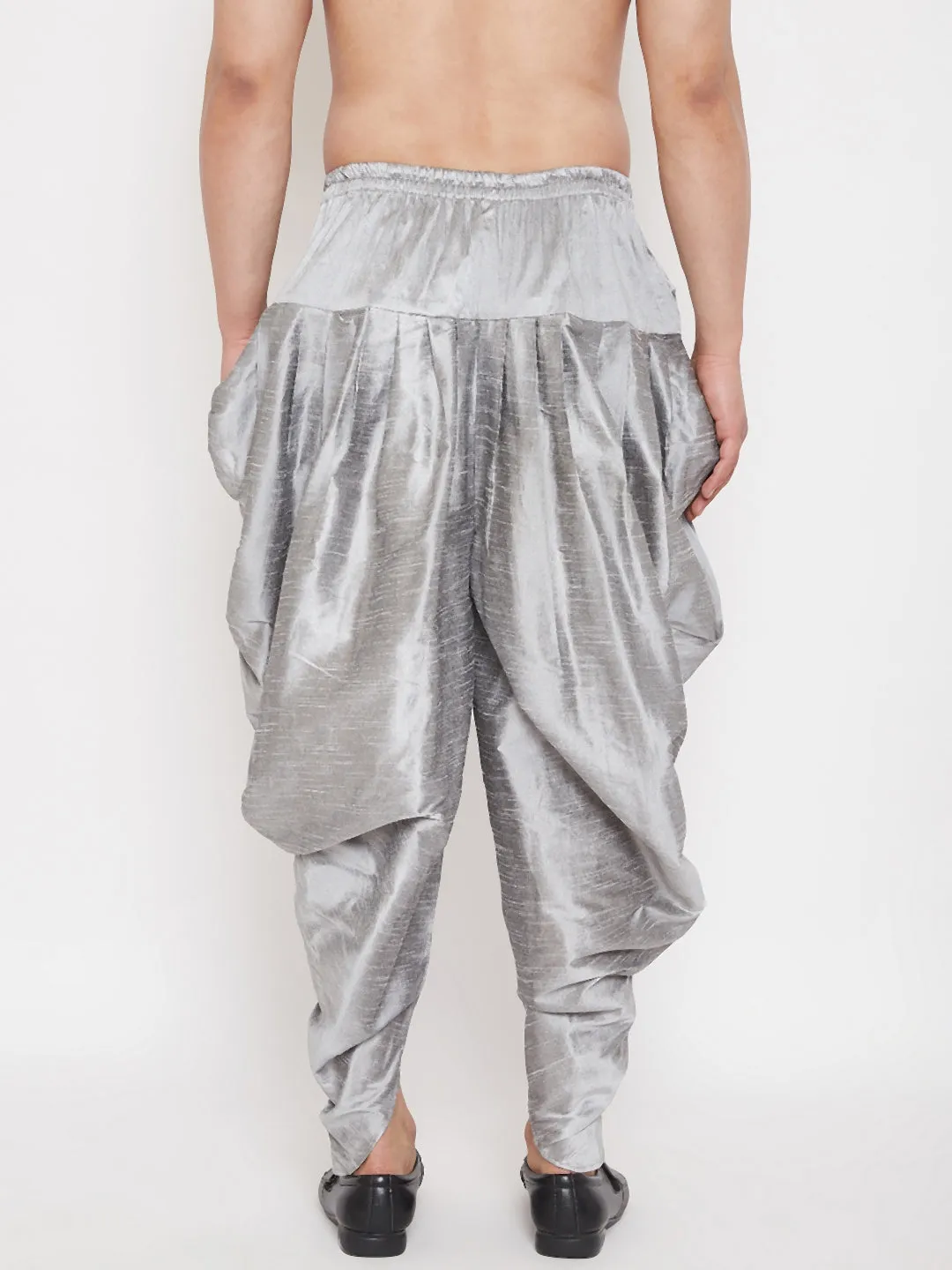 VM BY Vastramay Men's Grey Dhoti Pants
