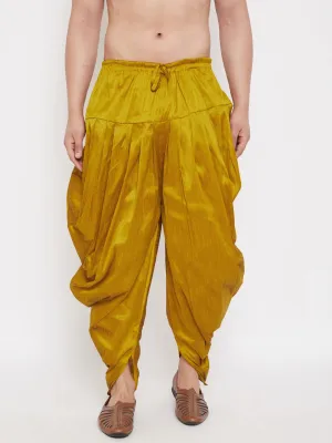 VM BY Vastramay Men's Mustard Dhoti Pants