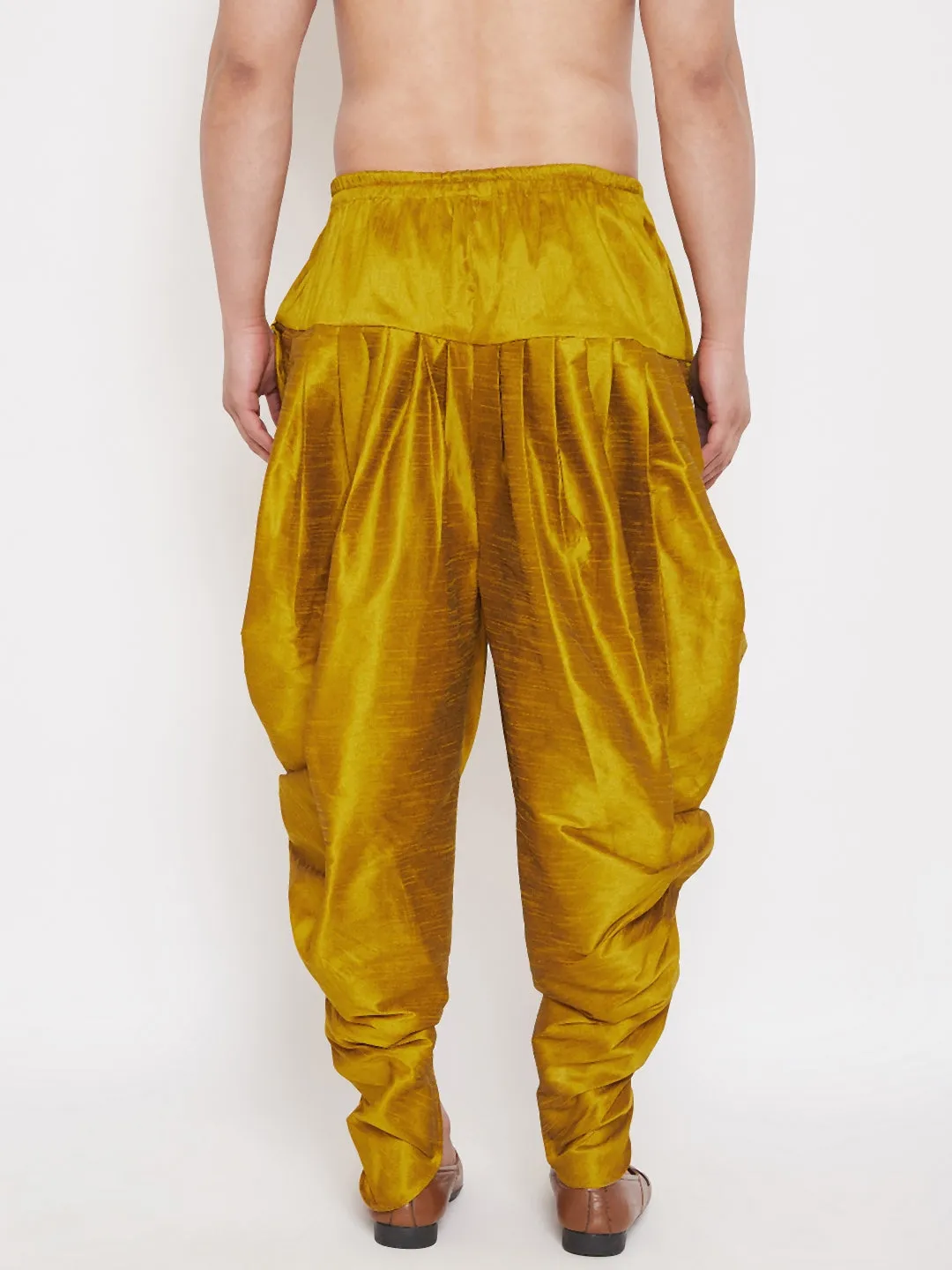 VM BY Vastramay Men's Mustard Dhoti Pants